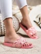 Trendy růžové  nazouváky dámské bez podpatku