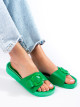 Komfortní dámské zelené  nazouváky bez podpatku