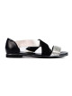 Designové dámské černé  sandály bez podpatku