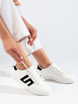 Trendy dámské bílé  tenisky bez podpatku