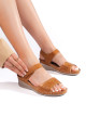 Trendy  sandály hnědé dámské platforma