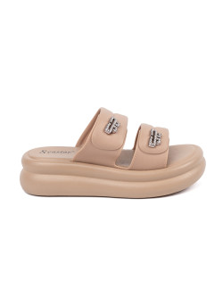 Trendy  nazouváky dámské hnědé platforma