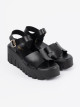 Trendy dámské černé  sandály platforma
