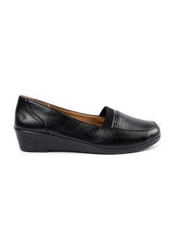 Trendy dámské  polobotky černé na klínku