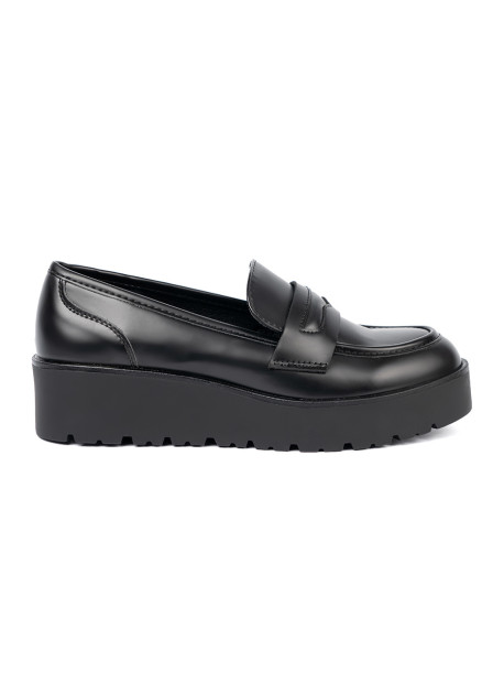 Trendy  mokasíny dámské černé platforma